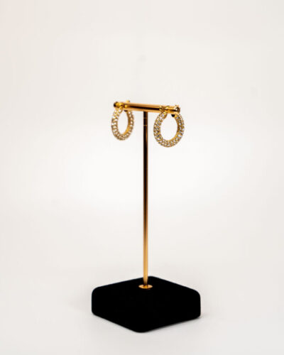 Boucles d'oreilles femme Gilda Hoops plaquées or 18 carats en acier inoxydable - Lumine Jewelry Maroc