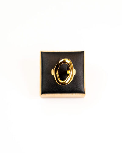 Bague femme Hallow Ring plaquée or 18 carats en acier inoxydable - Lumine Jewelry Maroc