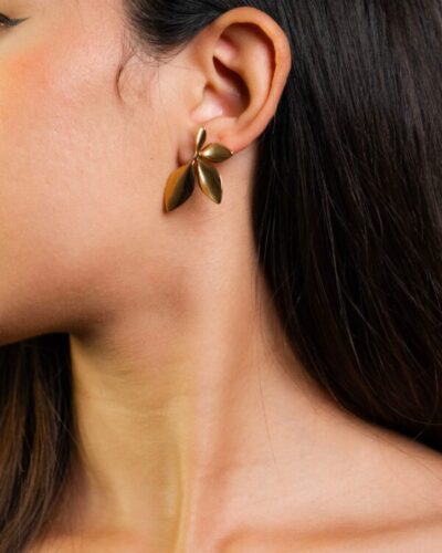 Boucles d'oreilles femme Willa Earrings plaquées or 18 carats en acier inoxydable - Lumine Jewelry Maroc - Image 2