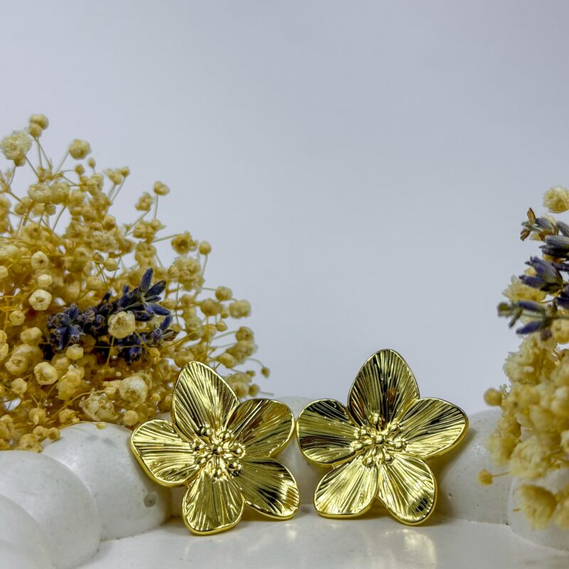 Golden Bloom Stud Earrings