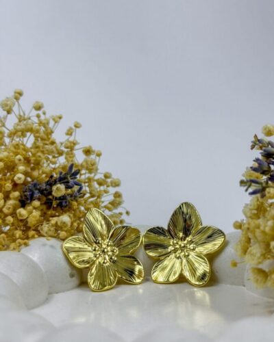 Golden Bloom Stud Earrings