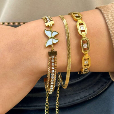 lumine-bracelet-Snake-bracelet-front-model