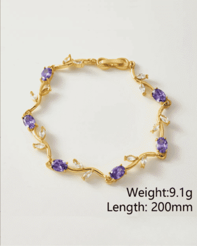Tulip Garden Bracelet - Purple