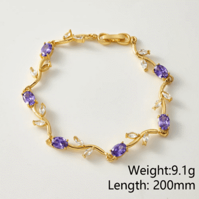 Tulip Garden Bracelet - Purple