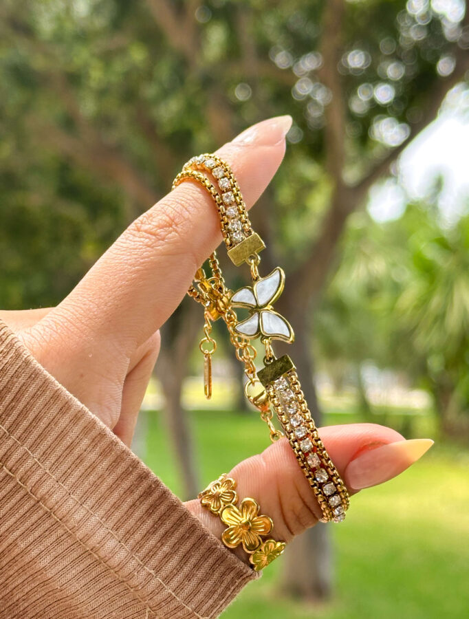 Butterfly Charm Bracelet – Image 3