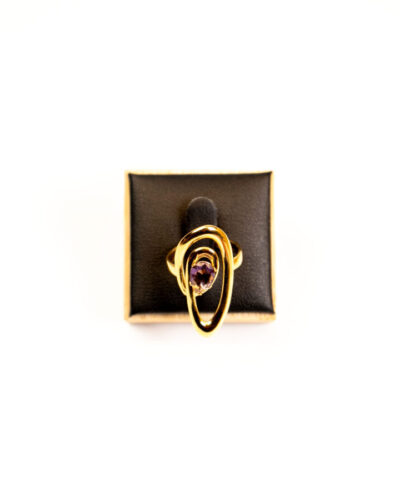 Bague femme Eclipse Ring plaquée or 18 carats en acier inoxydable - Lumine Jewelry Maroc