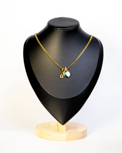 Collier femme JOLIE CHARMS NECKLACE plaqué or 18 carats en acier inoxydable - Lumine Jewelry Maroc