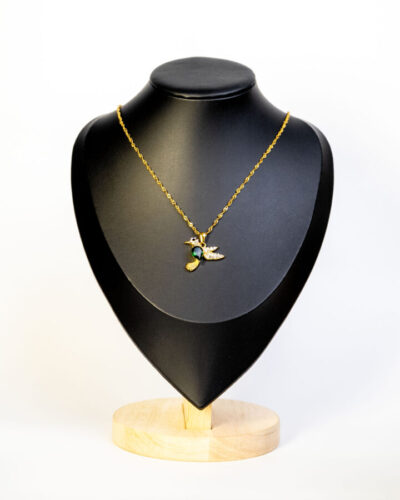 Collier femme JADE FLUTTER NECKLACE plaqué or 18 carats en acier inoxydable - Lumine Jewelry Maroc