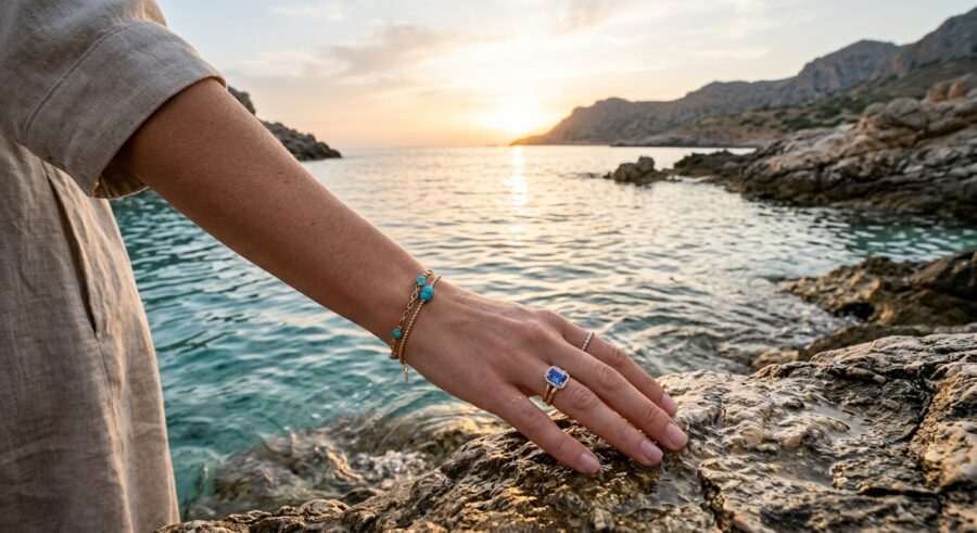 Bague femme acier inoxydable waterproof Lumine Jewelry Maroc